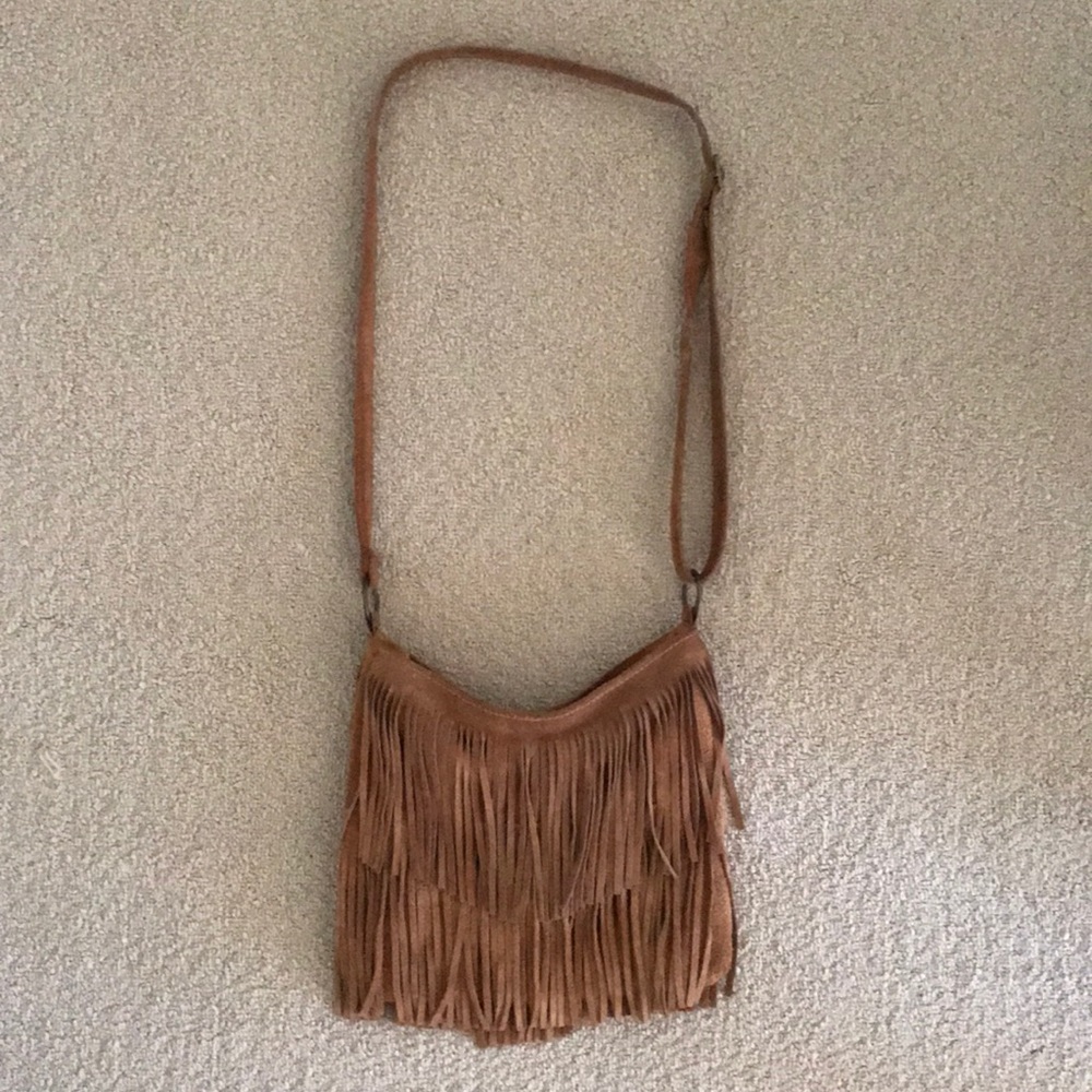 Fringe Suede Crossbody Bag